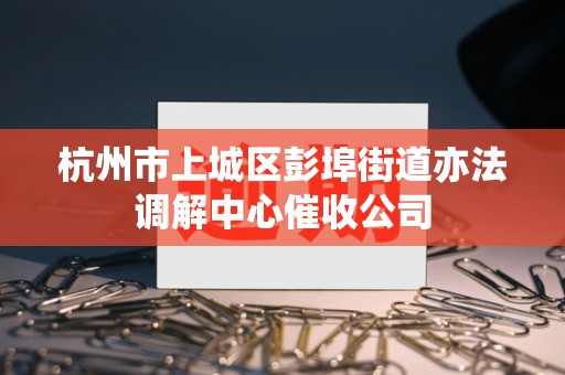 杭州市上城区彭埠街道亦法调解中心催收公司