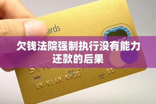 欠钱法院强制执行没有能力还款的后果