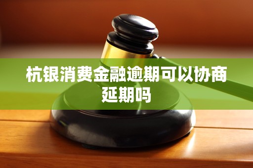 杭银消费金融逾期可以协商延期吗