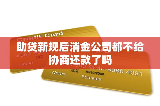 助贷新规后消金公司都不给协商还款了吗