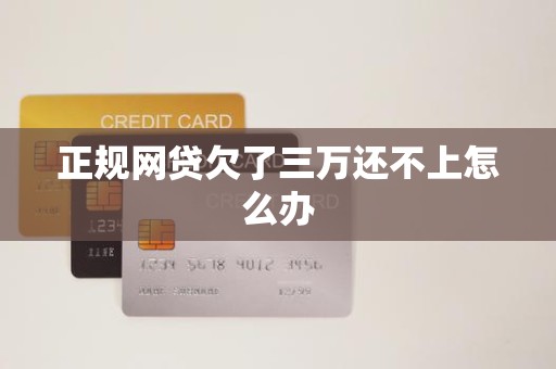 正规网贷欠了三万还不上怎么办