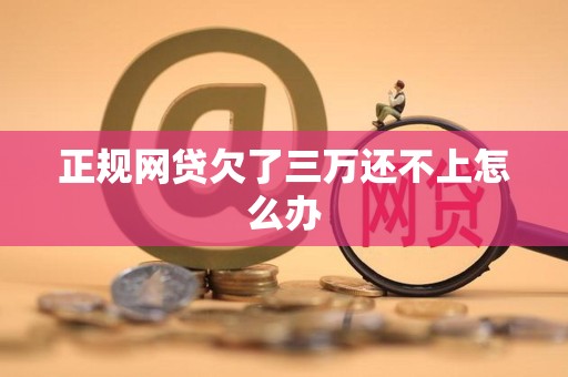 正规网贷欠了三万还不上怎么办