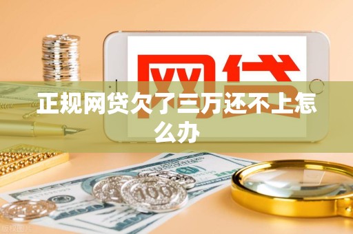正规网贷欠了三万还不上怎么办