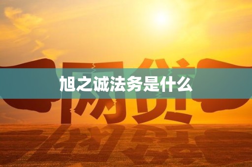 旭之诚法务是什么