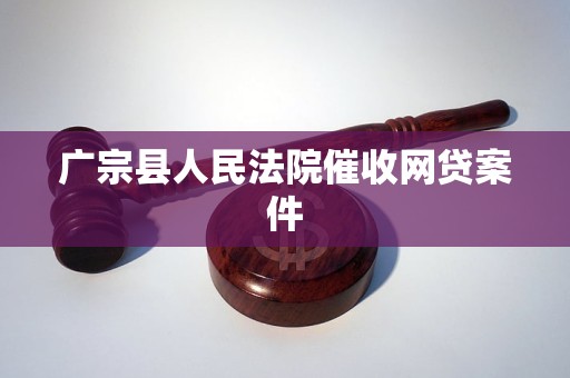 广宗县人民法院催收网贷案件