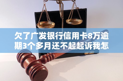 欠了广发银行信用卡8万逾期3个多月还不起起诉我怎么办
