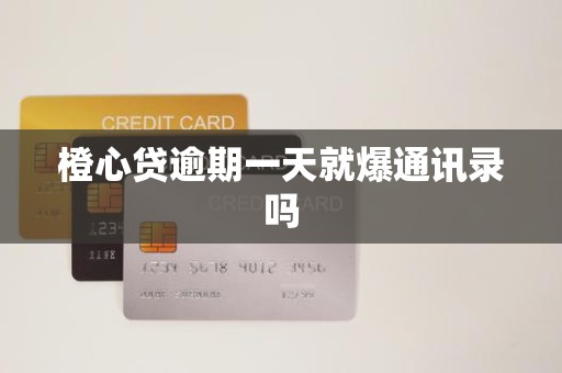 橙心贷逾期一天就爆通讯录吗