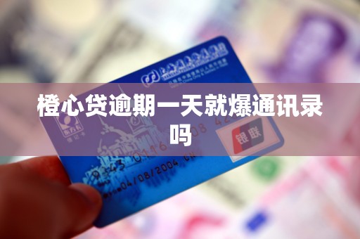 橙心贷逾期一天就爆通讯录吗