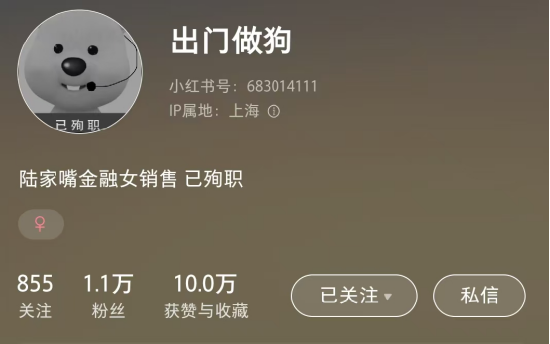 _陆家嘴基金女销售“出门做狗”众筹离职，点赞过千，目前显示已裸辞_陆家嘴基金女销售“出门做狗”众筹离职，点赞过千，目前显示已裸辞