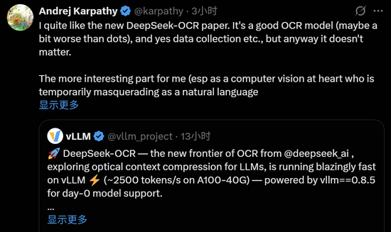 _DeepSeek的新模型很疯狂：整个AI圈都在研究视觉路线，Karpathy不装了_DeepSeek的新模型很疯狂：整个AI圈都在研究视觉路线，Karpathy不装了