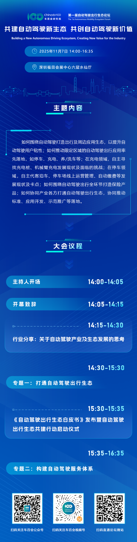 第一届自动驾驶出行生态论坛将于11月7日在深圳举办，六大议题探寻生态共建方案