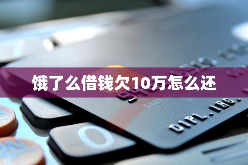 饿了么借钱欠10万怎么还