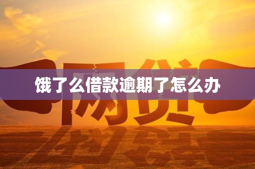 饿了么借款逾期了怎么办 饿了么借款逾期了怎么办