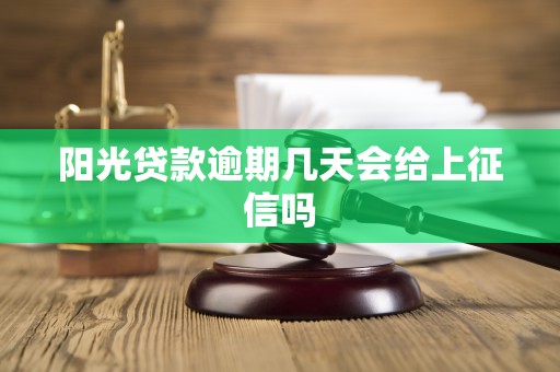 阳光贷款逾期几天会给上征信吗