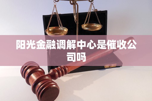 阳光金融调解中心是催收公司吗