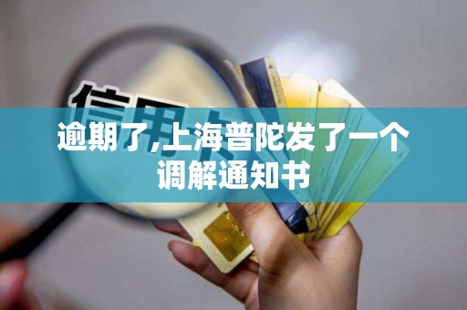 逾期了,上海普陀发了一个调解通知书