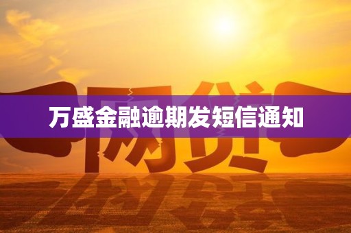 万盛金融逾期发短信通知