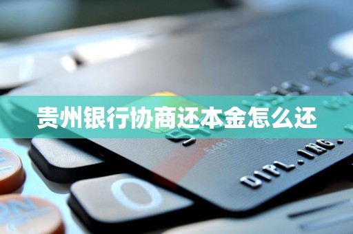 贵州银行协商还本金怎么还