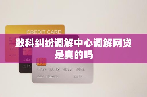 数科纠纷调解中心调解网贷是真的吗
