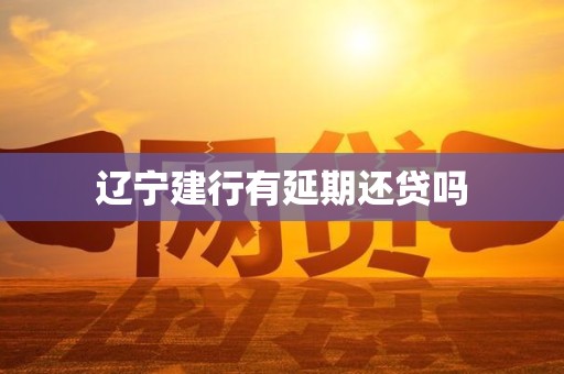 辽宁建行有延期还贷吗 辽宁建行有延期还贷吗