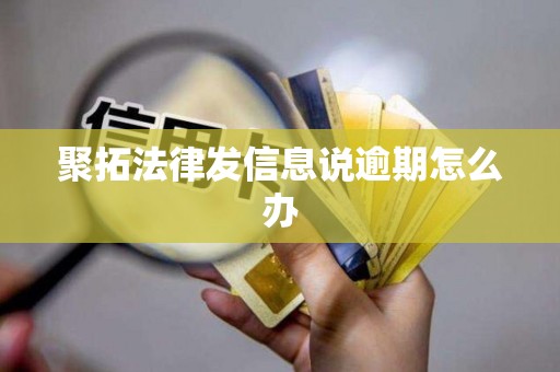 聚拓法律发信息说逾期怎么办