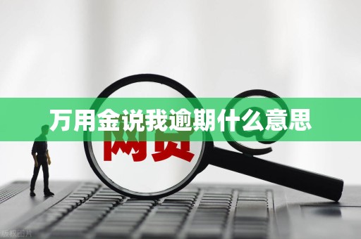 万用金说我逾期什么意思