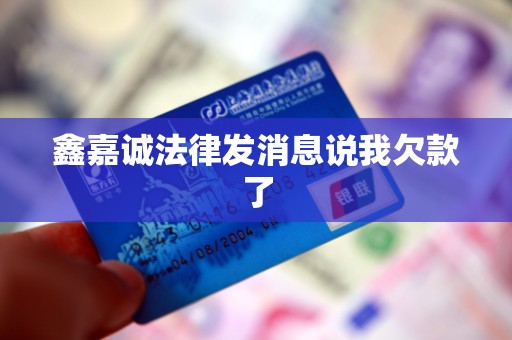 鑫嘉诚法律发消息说我欠款了
