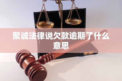 聚诚法律说欠款逾期了什么意思