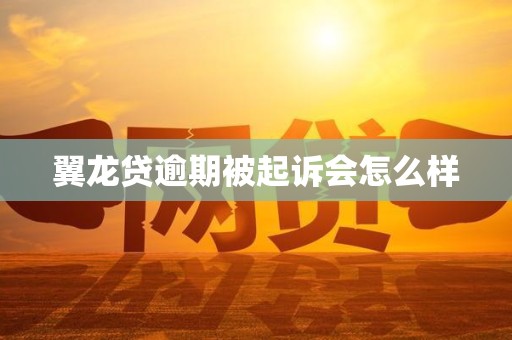 翼龙贷逾期被起诉会怎么样