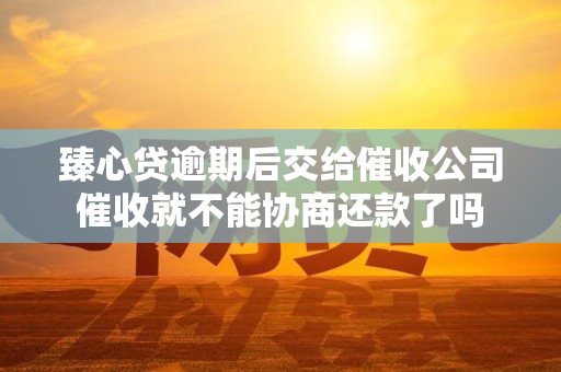 臻心贷逾期后交给催收公司催收就不能协商还款了吗
