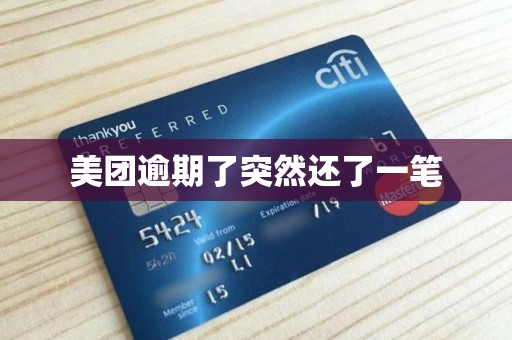 美团逾期了突然还了一笔