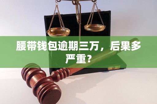 腰带钱包逾期三万,后果多严重? 腰带钱包逾期三万,后果多严重?