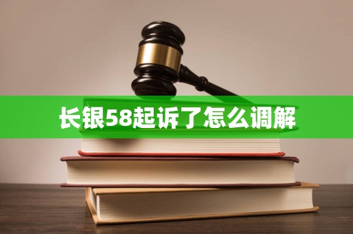 长银58起诉了怎么调解 长银58起诉了怎么调解