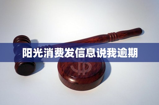 阳光消费发信息说我逾期 阳光消费发信息说我逾期