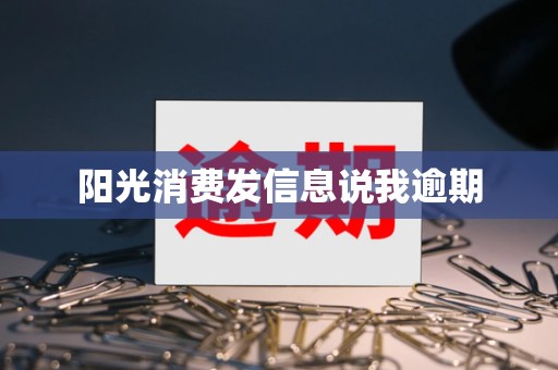 阳光消费发信息说我逾期 阳光消费发信息说我逾期
