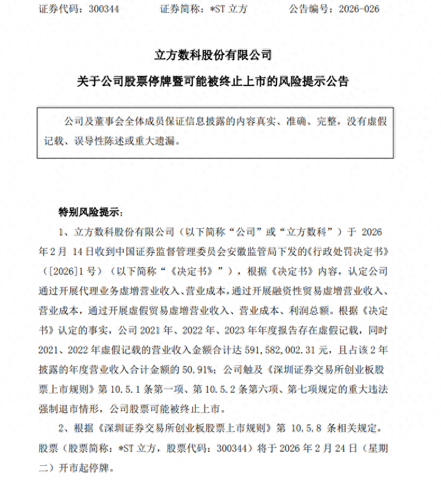 300344，重大违法强制退市！